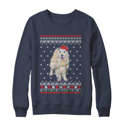 Golden Retriever Christmas Ugly Sweater Lights Dog Xmas Gift T-Shirt & Sweatshirt | Teecentury.com
