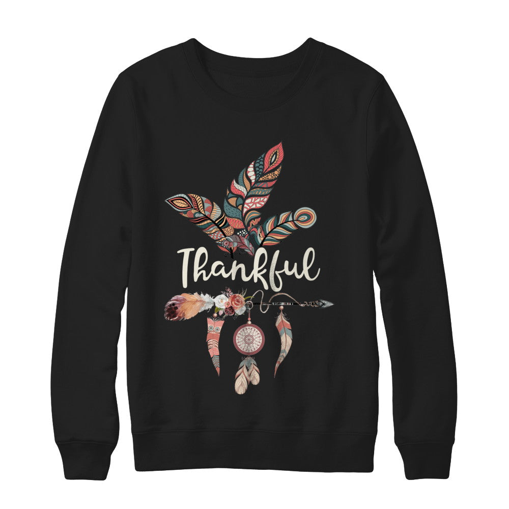 Thankful Feather And Arrow Fall Vintage Thanksgiving T-Shirt & Sweatshirt | Teecentury.com