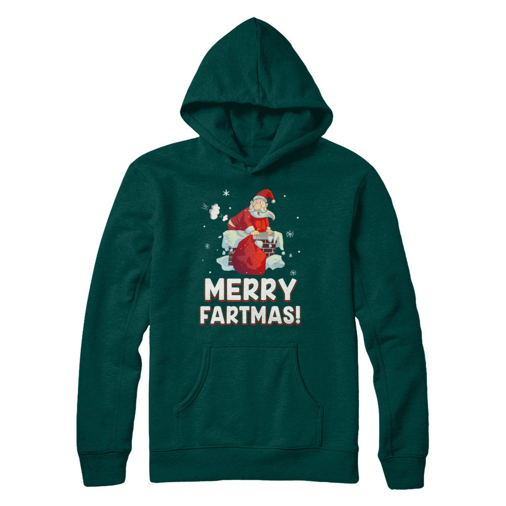 Funny Merry Fartmas Santa Claus Farting Christmas T-Shirt & Sweatshirt | Teecentury.com