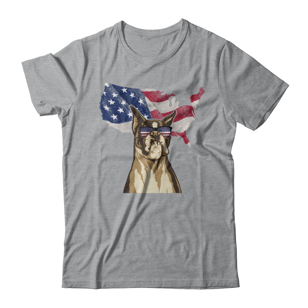 Funny Patriot Boxer Dog 4Th Of July American Flag T-Shirt & Hoodie | Teecentury.com