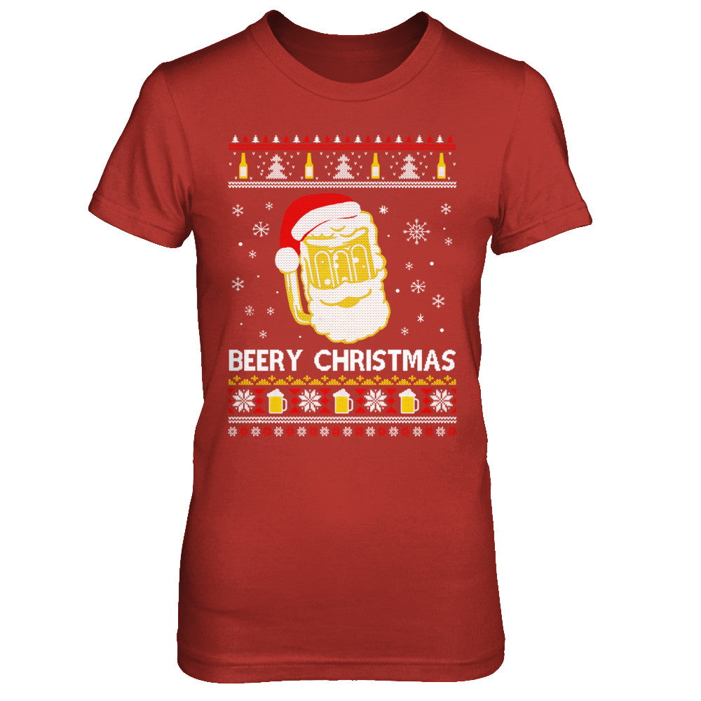Beery Christmas Ugly Christmas Sweater Christmas Beer T-Shirt & Sweatshirt | Teecentury.com