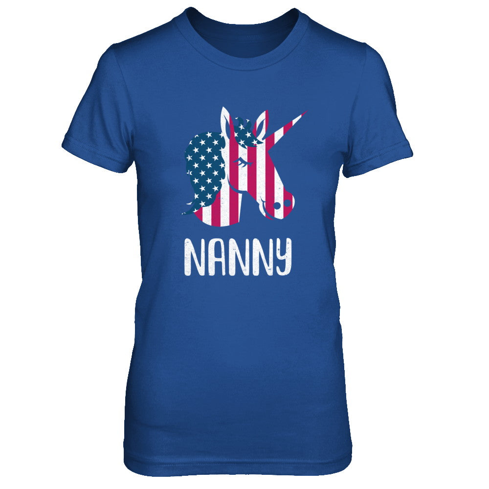 Patriotic Nanny Unicorn Americorn 4Th Of July T-Shirt & Hoodie | Teecentury.com