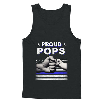 Proud Pops Police Thin Blue Line Flag Fathers Day T-Shirt & Hoodie | Teecentury.com