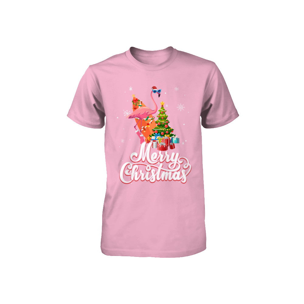 Flamingo Christmas Gift Merry Christmas Flamingo Youth Youth Shirt | Teecentury.com