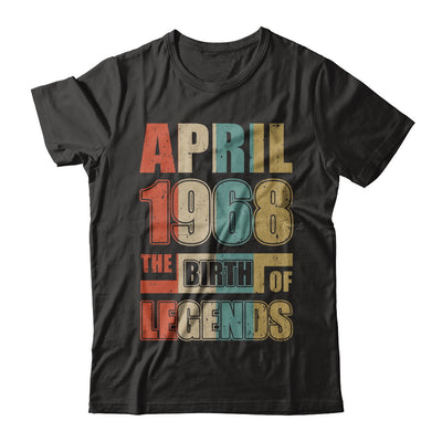 Vintage Retro April 1968 Birth Of Legends 54th Birthday T-Shirt & Hoodie | Teecentury.com