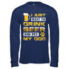 I Just Want To Drink Beer And Pet My Dog T-Shirt & Hoodie | Teecentury.com