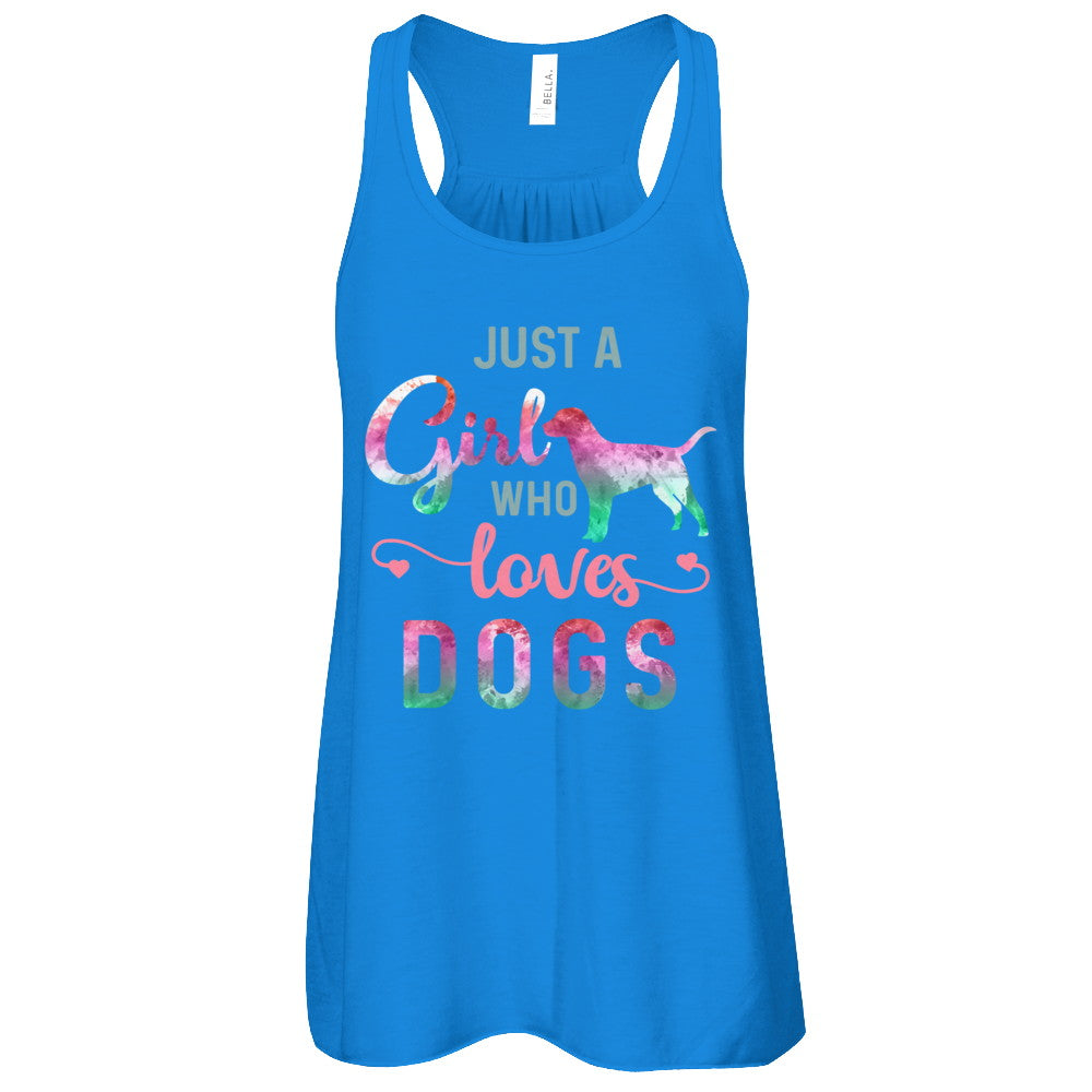 Just A Girl Who Loves Dogs Dog Lover T-Shirt & Tank Top | Teecentury.com