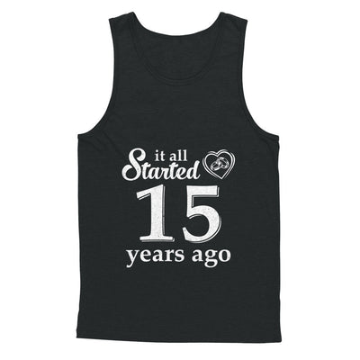 15Th Wedding Anniversary Married Couples 2007 Husband Wife T-Shirt & Hoodie | Teecentury.com