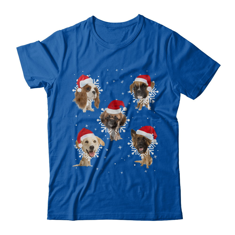 Cute Dog's Christmas Snowflakes Cat Claus T-Shirt & Sweatshirt | Teecentury.com