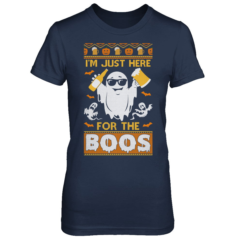 I'm Just Here For The Boos Halloween Ugly Sweater T-Shirt & Hoodie | Teecentury.com