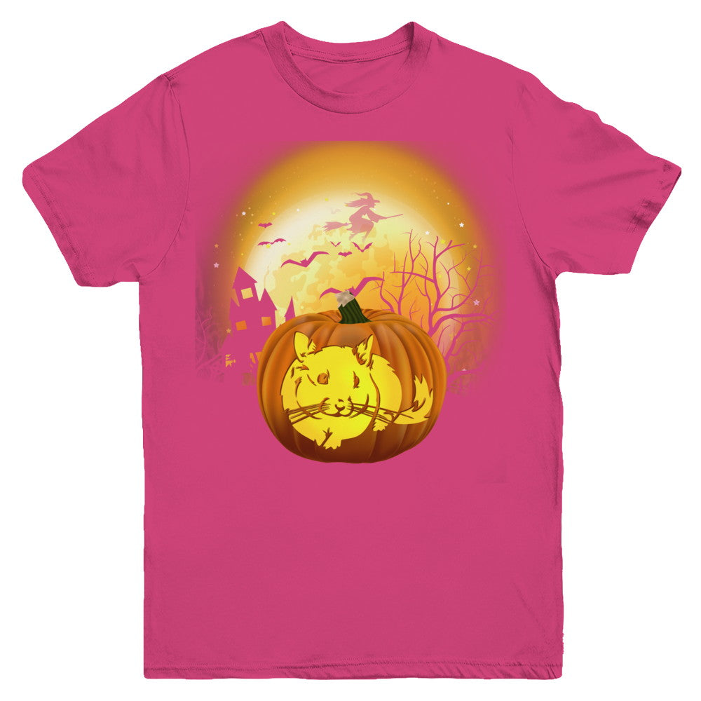 Pumpkin Chinchilla Halloween Human Costume Youth Youth Shirt | Teecentury.com