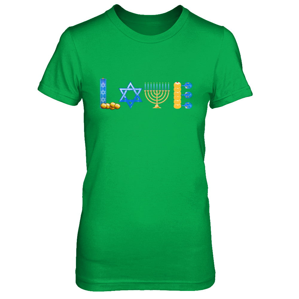 Jewish Love Happy Hanukkah Star Heart Gift T-Shirt & Sweatshirt | Teecentury.com
