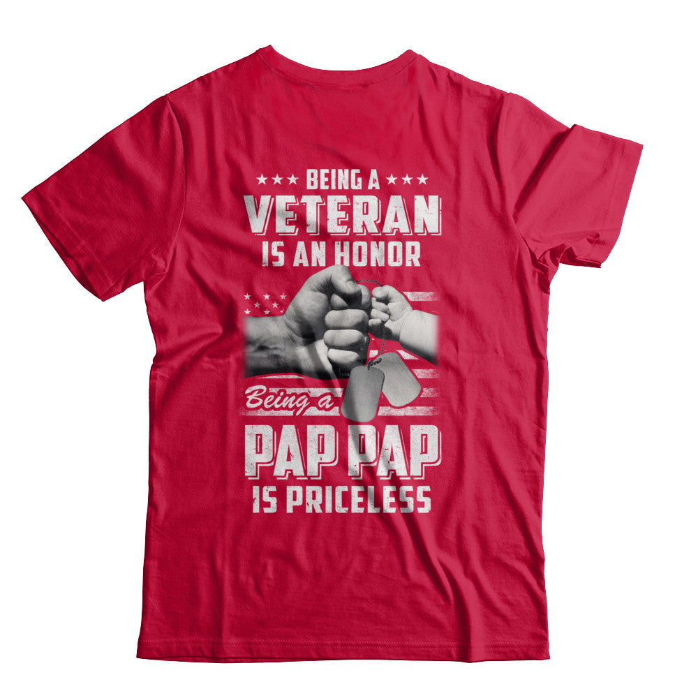 Being A Veteran Is An Honor Being A Pap Pap Is Priceless T-Shirt & Hoodie | Teecentury.com
