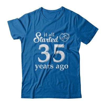 35Th Wedding Anniversary Married Couples 1987 Husband Wife T-Shirt & Hoodie | Teecentury.com