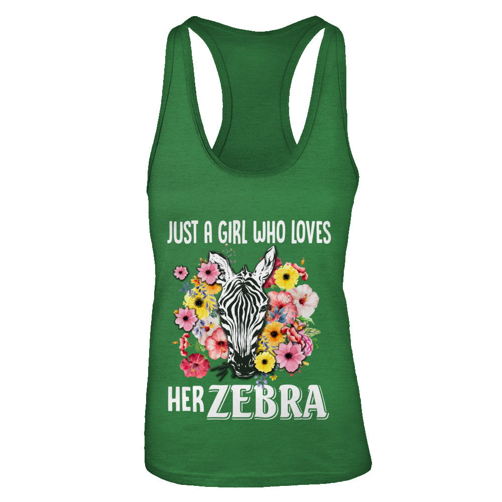 Just A Girl Who Loves Her Zebra T-Shirt & Tank Top | Teecentury.com
