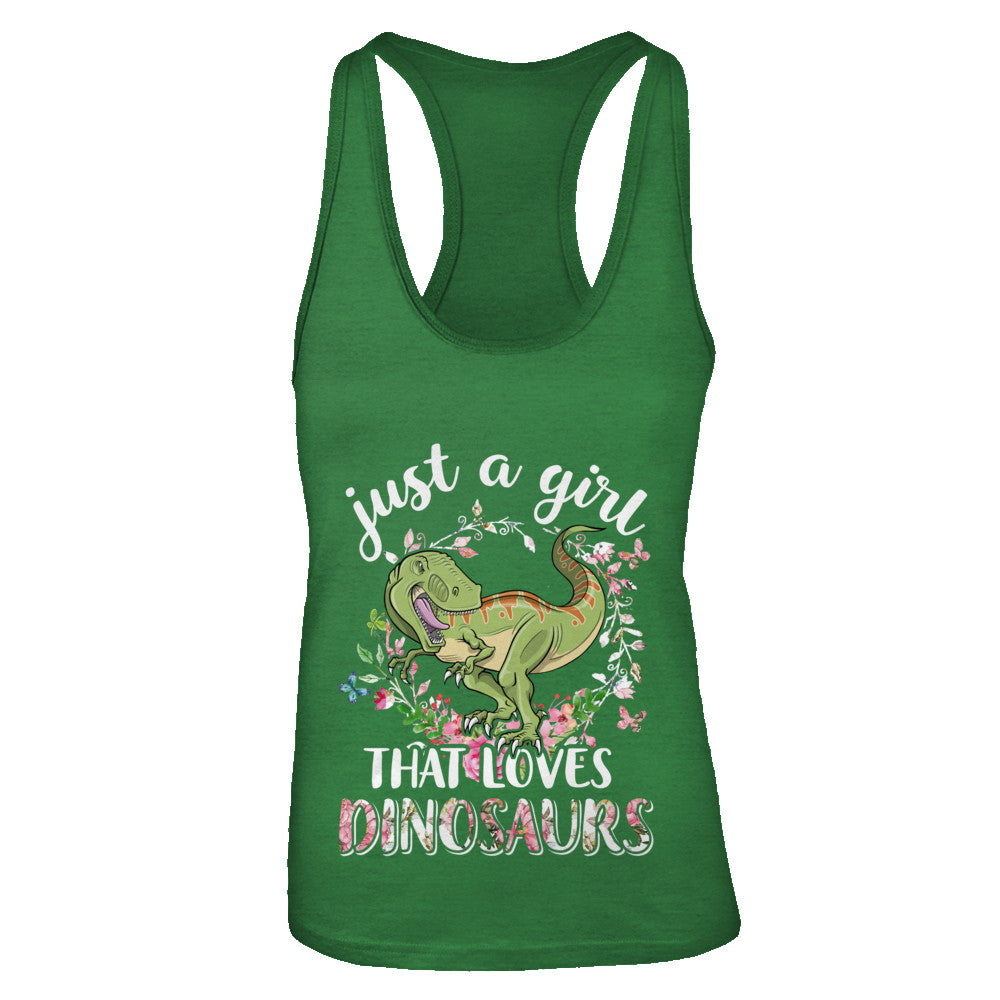Saurus Just A Girl That Loves Dinosaurs T-Rex Gift T-Shirt & Tank Top | Teecentury.com