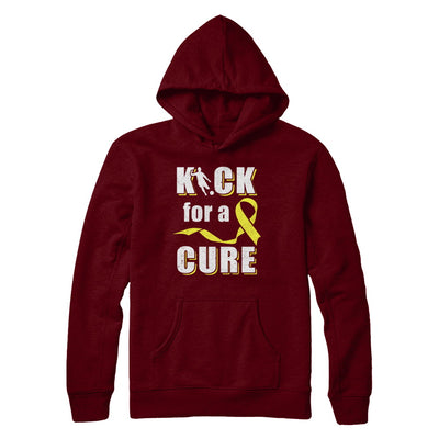 Kick For A Cure Soccer Yellow Childhood Cancer Awareness T-Shirt & Hoodie | Teecentury.com