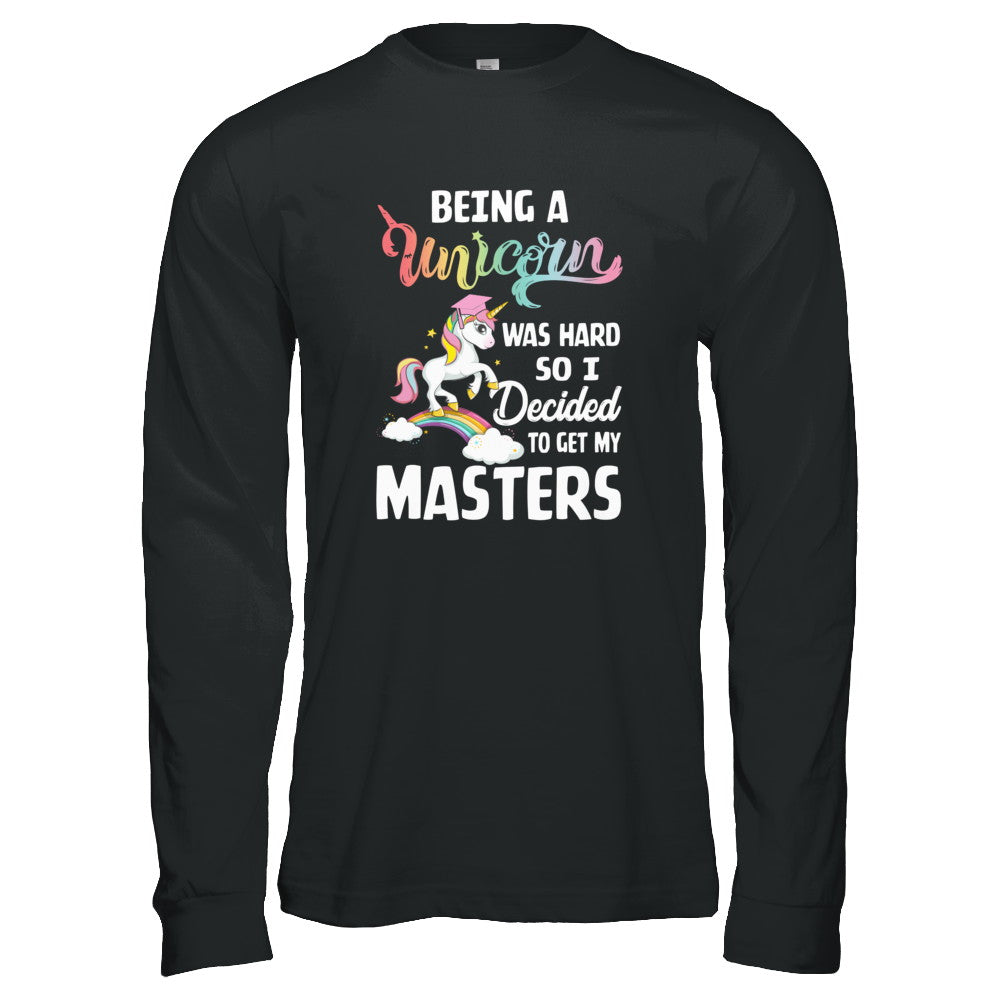 Funny Unicorn Masters Degree Graduation Graduate Gift T-Shirt & Tank Top | Teecentury.com