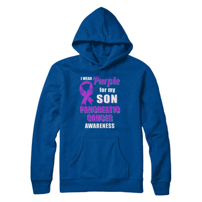 I Wear Purple For My Son Pancreatic Cancer Dad Mom T-Shirt & Hoodie | Teecentury.com