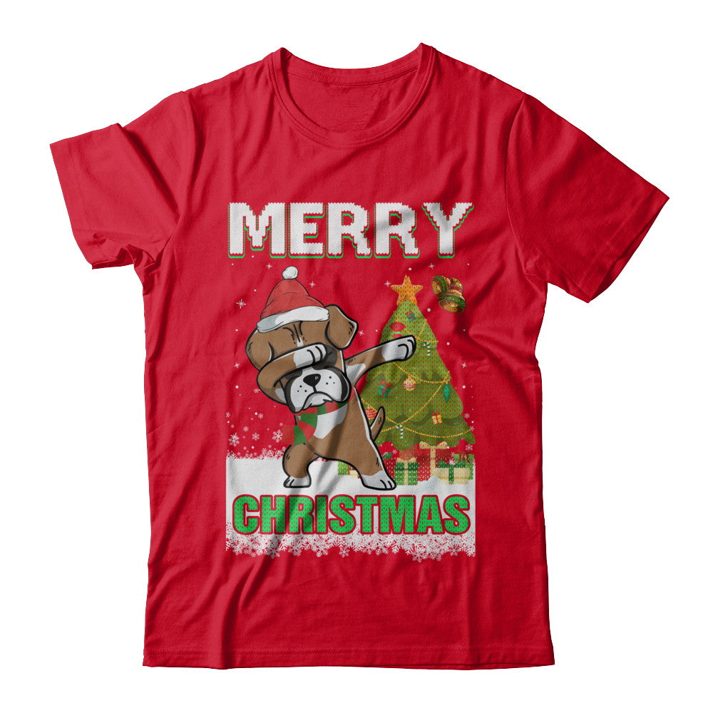 Cute Boxer Claus Merry Christmas Ugly Sweater T-Shirt & Sweatshirt | Teecentury.com