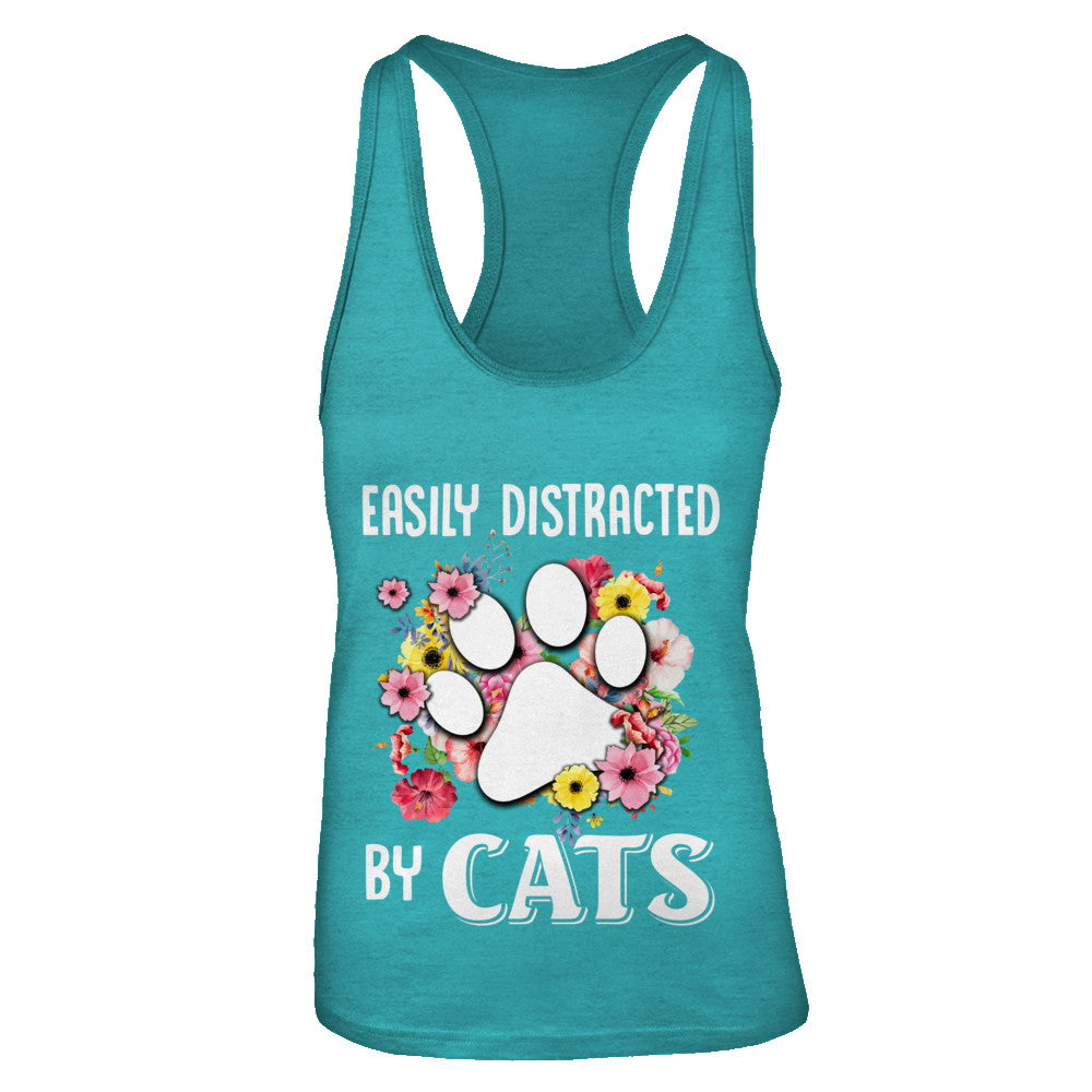 Easily Distracted By Cats T-Shirt & Tank Top | Teecentury.com