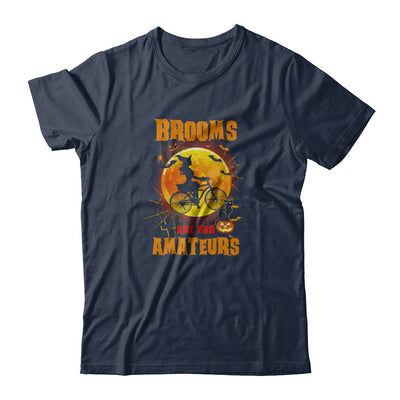 Brooms Are For Amateurs Funny Halloween Bicycle T-Shirt & Tank Top | Teecentury.com