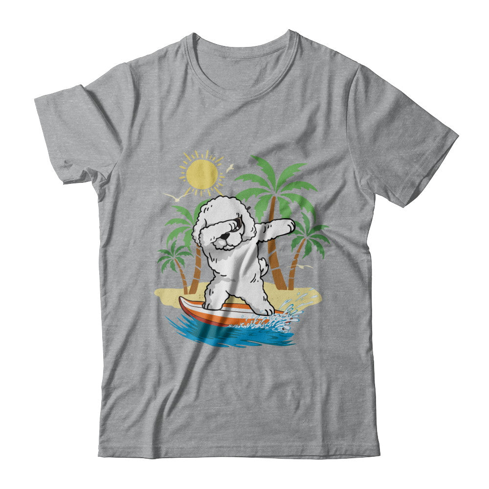 Summer Vacation Dabbing Poodle Surfing Surfboard Gift T-Shirt & Hoodie | Teecentury.com