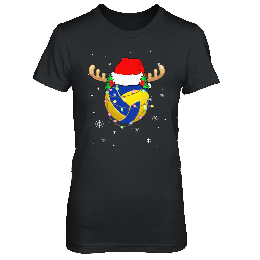 Santa Hat Volleyball Reindeer Christmas Gifts T-Shirt & Sweatshirt | Teecentury.com