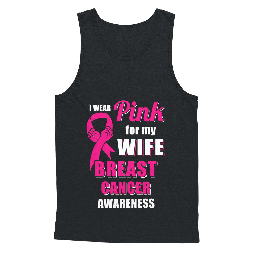 I Wear Pink For My Wife Breast Cancer Husband T-Shirt & Hoodie | Teecentury.com