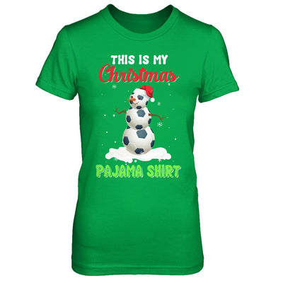 This Is My Christmas Pajama Xmas Snowman Soccer T-Shirt & Sweatshirt | Teecentury.com