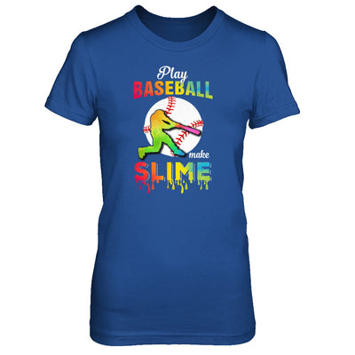 Play Baseball Make Slime Watercolor For Girl Women T-Shirt & Tank Top | Teecentury.com
