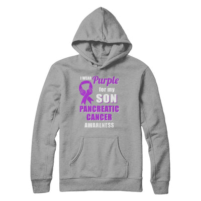 I Wear Purple For My Son Pancreatic Cancer Dad Mom T-Shirt & Hoodie | Teecentury.com