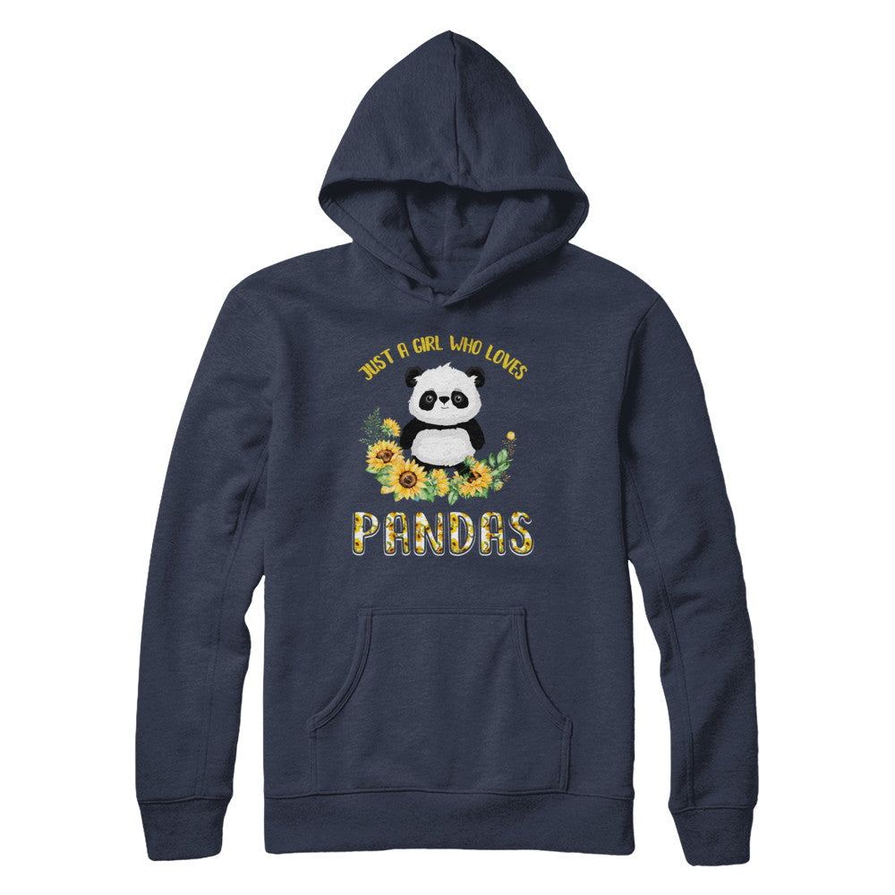 Just A Girl Who Loves Pandas And Sunflowers T-Shirt & Hoodie | Teecentury.com