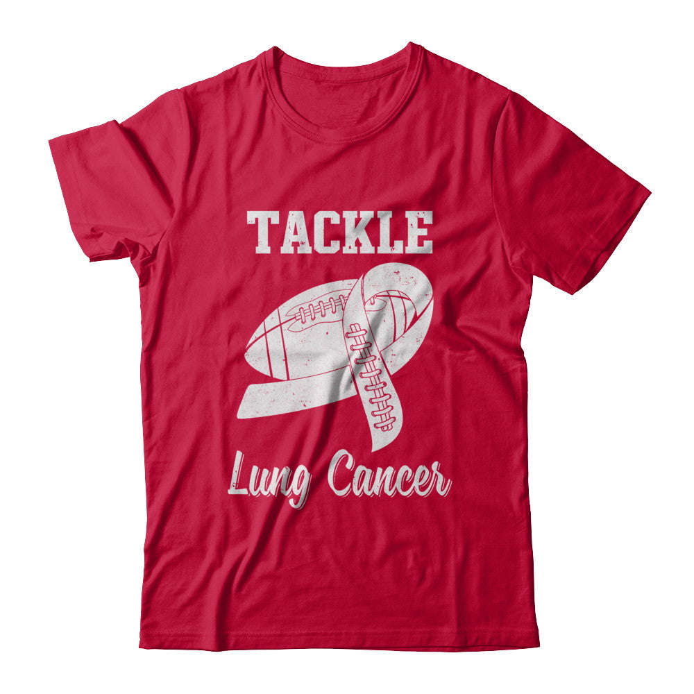 Football Survivor Tackle Clear Lung Cancer Awareness T-Shirt & Hoodie | Teecentury.com