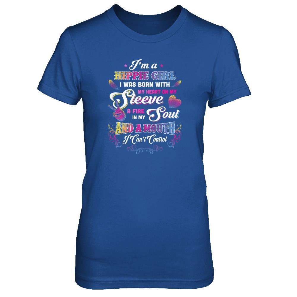 I'm A Hippie Girl I Was Born With My Heart T-Shirt & Tank Top | Teecentury.com