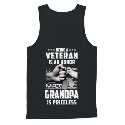 Being A Veteran Is An Honor Being A Grandpa Is Priceless T-Shirt & Hoodie | Teecentury.com