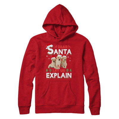Dear Santa Funny Yellow Labrador Puppies Christmas Gift T-Shirt & Hoodie | Teecentury.com