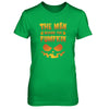 The Man Behind The Pumpkin Funny Pregnant Halloween T-Shirt & Tank Top | Teecentury.com