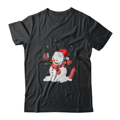 Snowman Wine Drinking Wine Lovers Christmas Gift T-Shirt & Sweatshirt | Teecentury.com