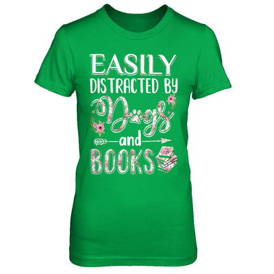Easily Distracted By Dogs And Books T-Shirt & Hoodie | Teecentury.com