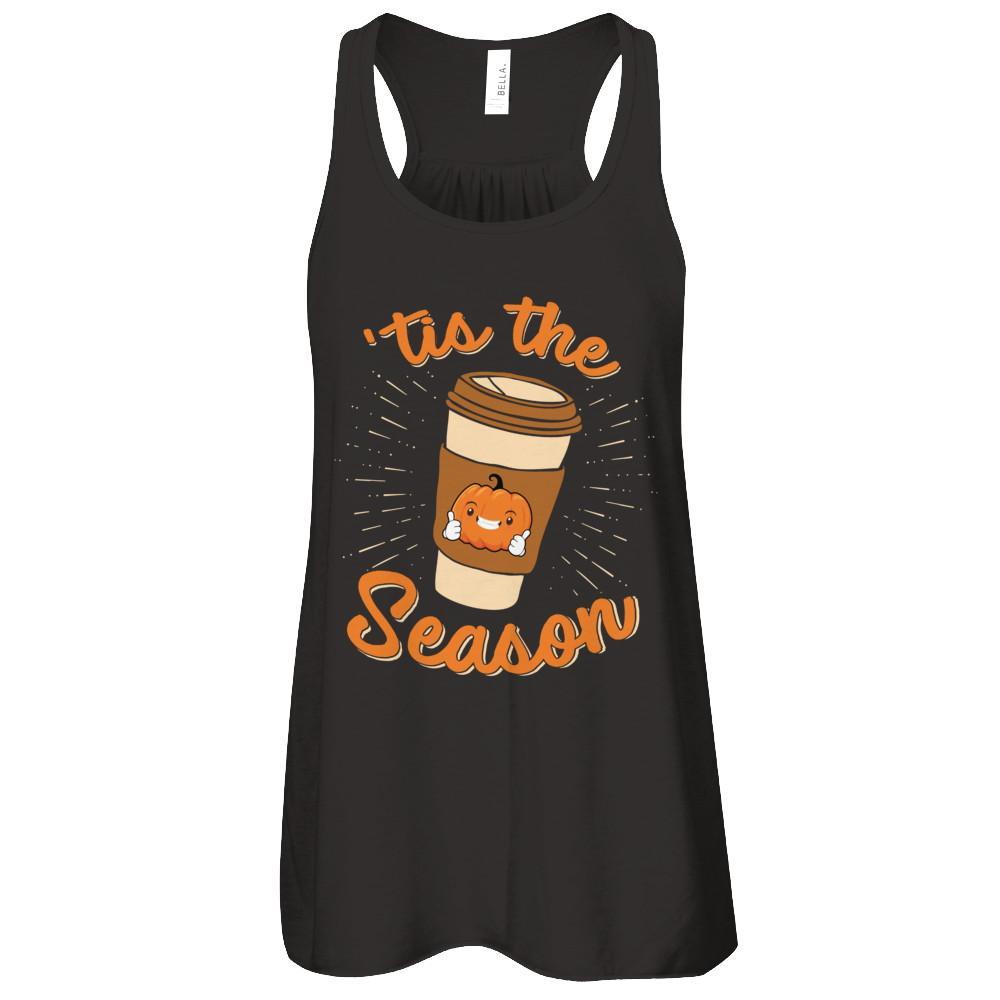 Autumn Fall Pumpkin Spice Coffee Tis The Season Mom T-Shirt & Tank Top | Teecentury.com