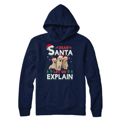 Dear Santa Funny Yellow Labrador Puppies Christmas Gift T-Shirt & Hoodie | Teecentury.com