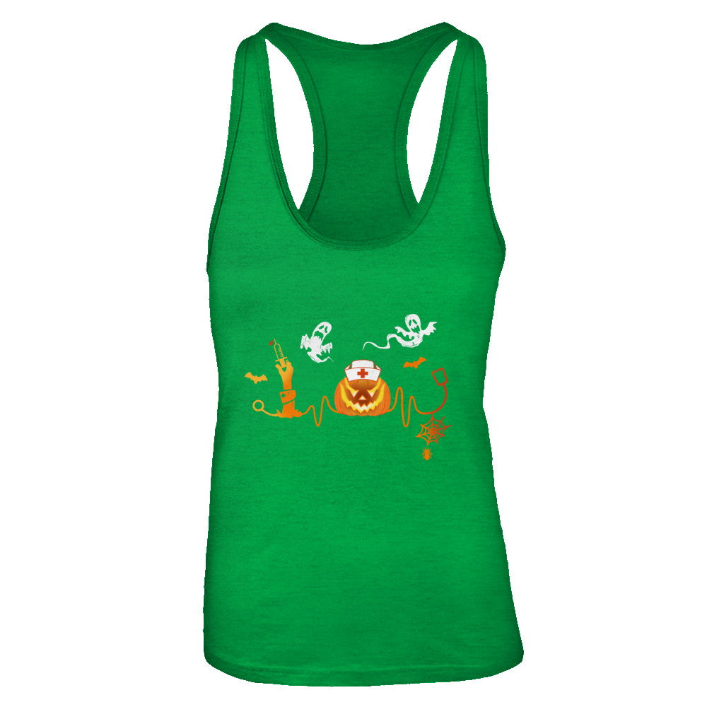 Funny Nurse Nursing Stethoscope Pumpkin Halloween T-Shirt & Tank Top | Teecentury.com
