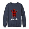 Red Aunt Bear Buffalo Plaid Family Christmas Pajamas T-Shirt & Sweatshirt | Teecentury.com