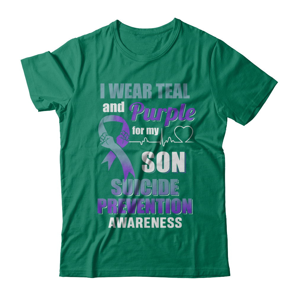 I Wear Teal Purple For My Son Suicide Prevention Awareness T-Shirt & Hoodie | Teecentury.com
