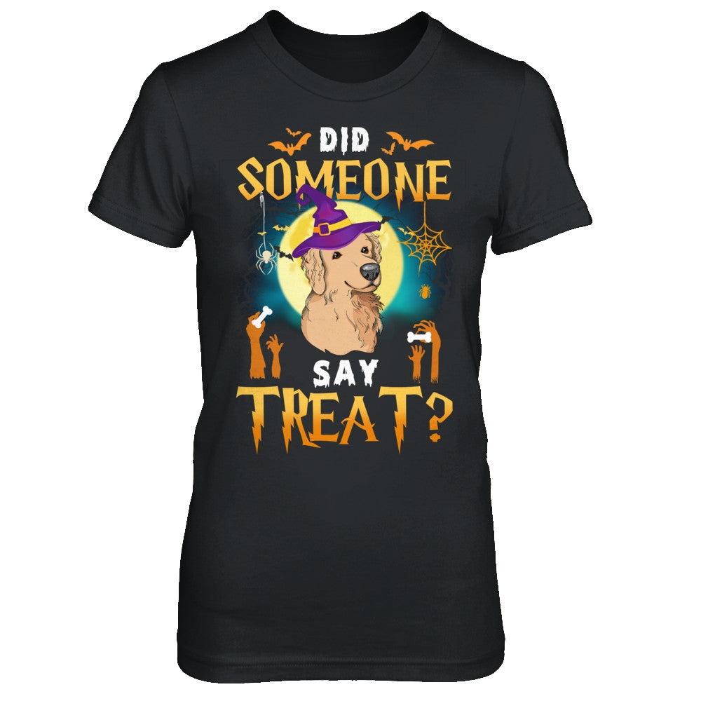 Did Someone Say Treat Golden Retriever Halloween Costume T-Shirt & Hoodie | Teecentury.com