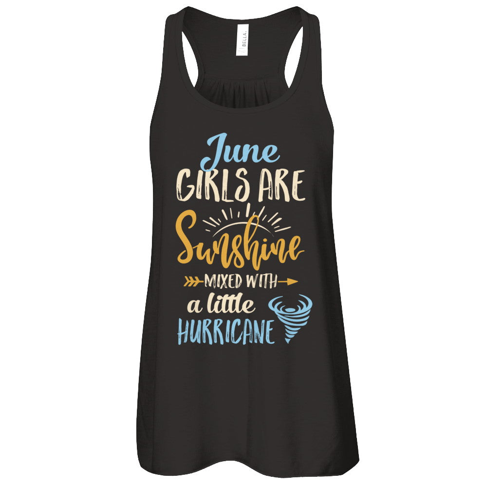 June Girls Birthday Sunshine Mixed Little Hurricane T-Shirt & Tank Top | Teecentury.com