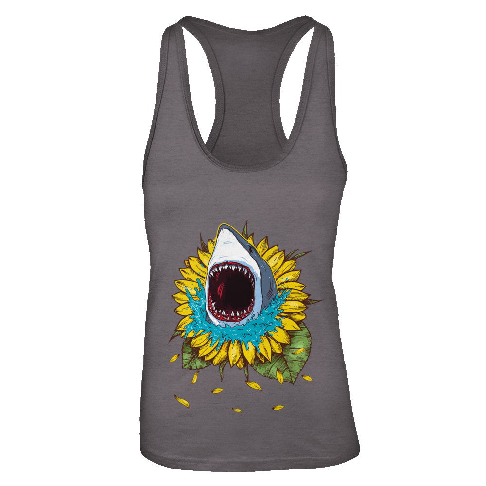 Shark Sunflower Funny Shark Lover Gift T-Shirt & Tank Top | Teecentury.com