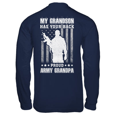 My Grandson Has Your Back Proud Proud Army Grandpa T-Shirt & Hoodie | Teecentury.com