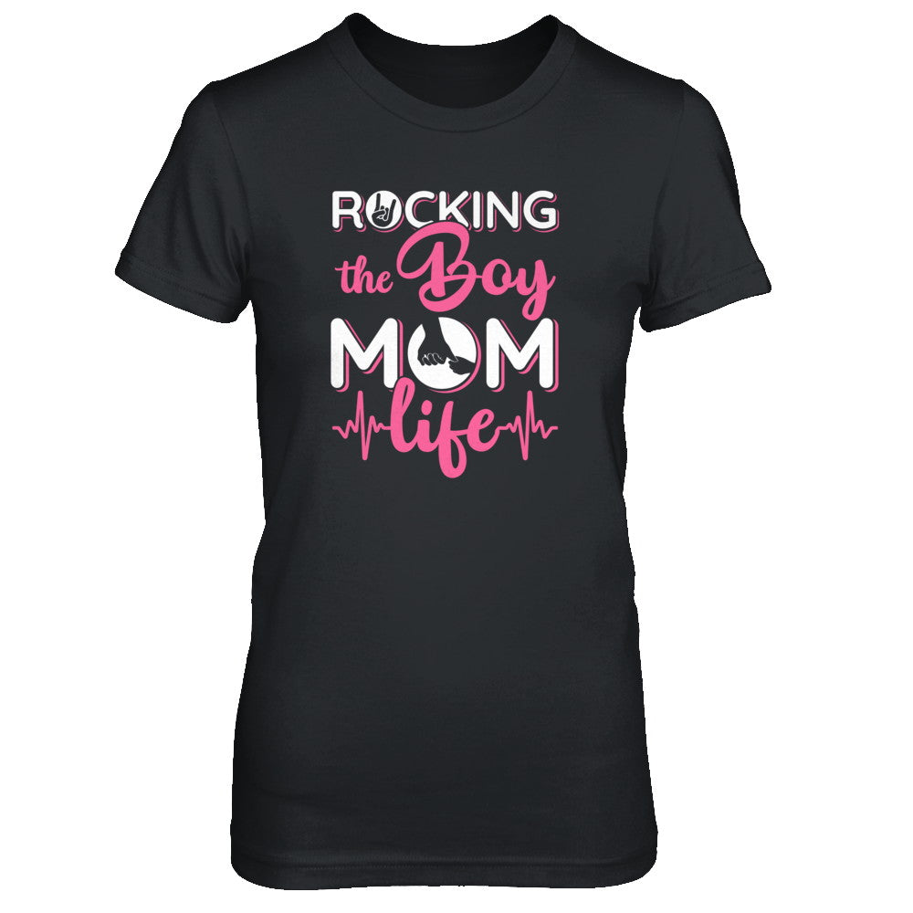 Rocking The Boy Mom Life T-Shirt & Tank Top | Teecentury.com